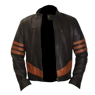 £63.99 • Buy X-Men Wolverine Logans XO Leather Jacket Vintage Biker Style BNWT