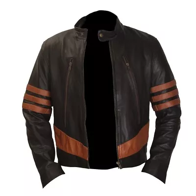 X-Men Wolverine Logans XO Leather Jacket Vintage Biker Style BNWT • $99.55