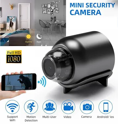 Mini WIFI Spy Camera Hidden 1080P HD Wireless Night Vision Motion Detection AU • $26.99