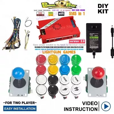 Pandora Box 10Th Kit Arcade Console DIY Kit  5142 In 1 American Style Button • $157