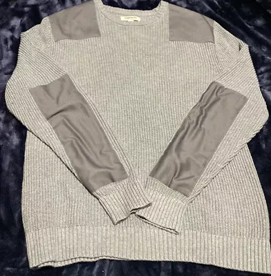 Goodthreads Men's Soft Cotton Grey Military Sweater • $25