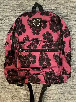 Victoria's Secret Pink Floral Everyday Lightweight Backpack Bayberry Hibiscus  • $67.19