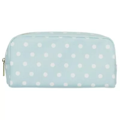 £8.99 • Buy WHSmith Henley Duck Egg Blue Dot Chunky Gold Zipper Pencil Case