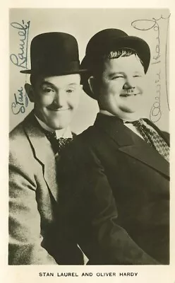 LAUREL & HARDY Signed Photograph - Comedy Film Star Actors - Preprint • £5