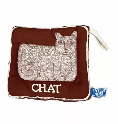 RARE Vintage Taylor & NG  Chat  Cat 1975 Potholder Oven Mit Pad Trivet • $28.99