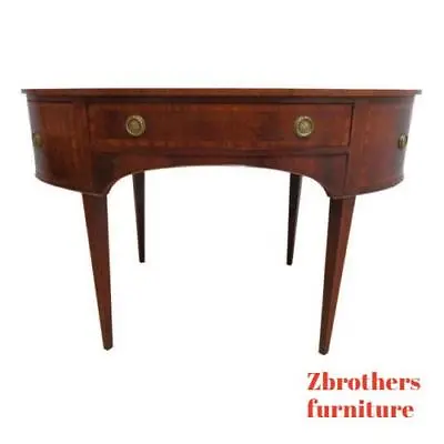 Unusual Henredon Flame Mahogany Oval Server Sideboard Buffet 360° Cake Tea Table • $3129