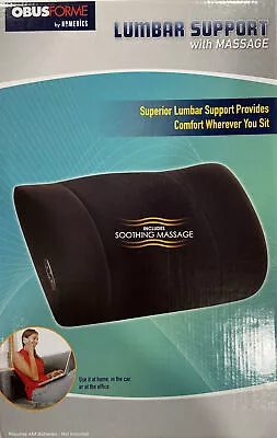 Homedics Group Canada Lumbar Support With Massage Obusforme Black(Side To Side) • $19.99