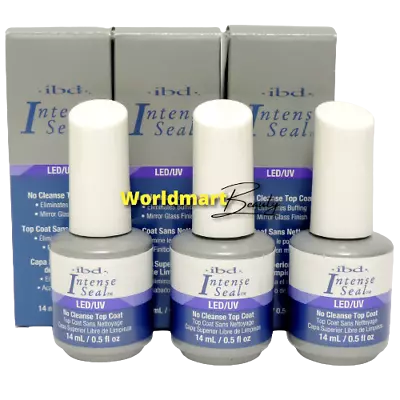 3x IBD Intense Seal Gel Nail Polish LED/UV No Cleanse Top Coat 15ml-0.5fl.oz • $31.98