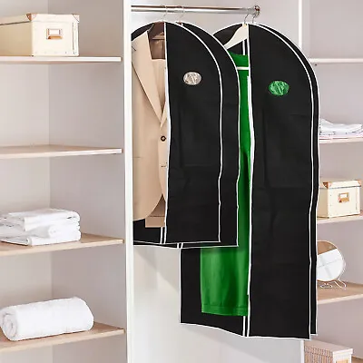 £4.49 • Buy Long Garment Carrier Suit Dress Cover Shirt Bag Clothes Travel DustProof Storage