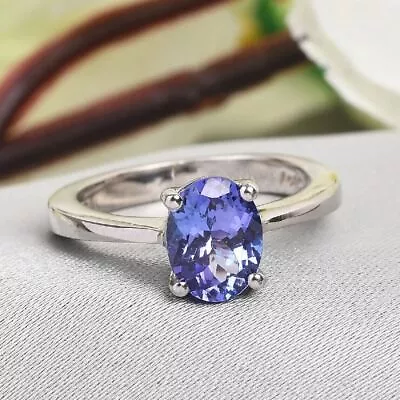 AAAA Tanzanite Solitaire Ring In Sterling Silver Tanzanite Ring Jewelry Ring • £67.56