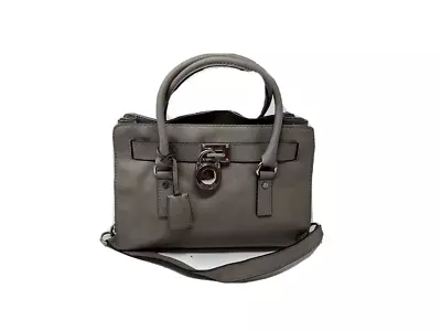 Michael Kors Hamilton Grey Leather Satchel Bag • $40