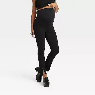 Over Belly Split Front Ponte Maternity Pants - Isabel Maternity By Ingrid & • $14.99