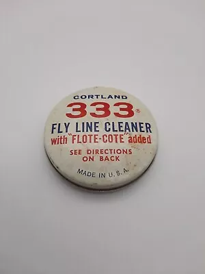 Cortland 333 Fly Line Cleaner Conditioner Fishing Tackle Vintage Tin • $10