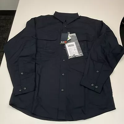 5.11 Tactical Men's Taclite Pro Long-Sleeve Shirt 72175 - Navy Medium • $35