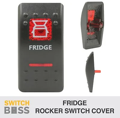 Rocker Switch Cover Only FRIDGE Suit Red LED Boat Caravan 4x4 SUV Marine • $8.90