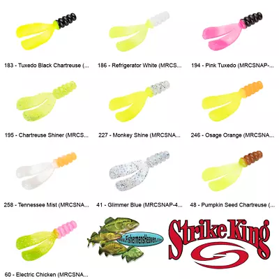 Strike King Mr Crappie Snap Jack (MRCSNAP) 2 Inch Any 10 Color Soft Plastic Bait • $6.99