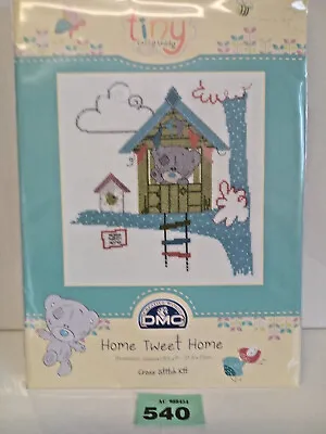 DMC Cross Stitch Tatty Teddy 'Home Sweet Home' Blue Nose Me To You Tree House • £8.49