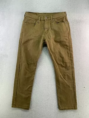 Levis 502 Mens 29x28* Shrunken Tan Tapered Leg Jeans • $18.95