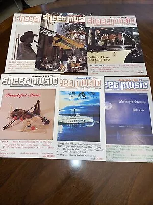 Lot Of 6 Vintage Sheet Music Magazine 1983 Issues Including Arthur's Theme Piano • $13.99