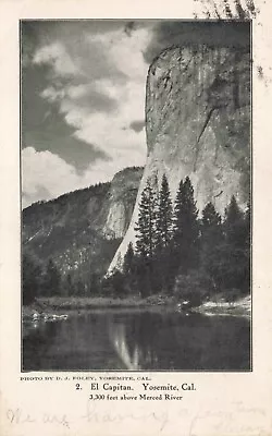 Postcard CA Yosemite El Capitan Merced River Mariposa County Rock Formation • $6.01