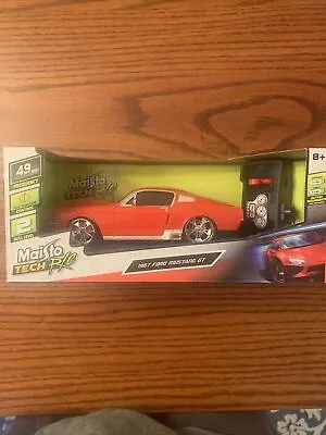 Maisto Tech R/C 1967 Ford Mustang GT Red With White Stripes 1:24 Scale New! • $26.99