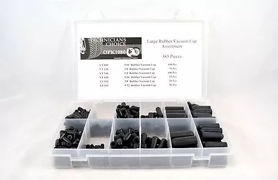 $31.99 • Buy OPK1080 Large Rubber Vacuum Cap Assortment (385 Pcs)