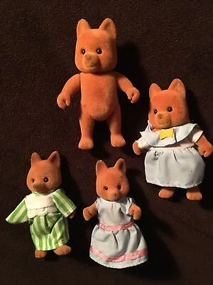 1985 Calico Critters Maple Town Fox Family Dad Mom Son Daughter • $14.99