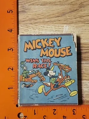 Vintage Walt Disney Wee Book  Mickey Mouse Wins The Race 1934 Whitman Publishing • $39.95