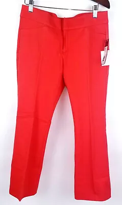 NWT Womens Merona Coral Colored Stretch Modern Crop Pants Size 6 FREE SHIPPING • $12.97