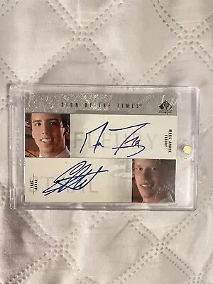 2003-04 Sp Sign Of The Times Rookie Auto Marc Andre Fleury Eric Staal /99 • $126.27