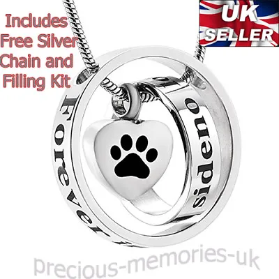 £19.99 • Buy Pet Dog Cat Cremation Ashes Necklace - Keepsake Memorial Jewellery - Urn Pendant