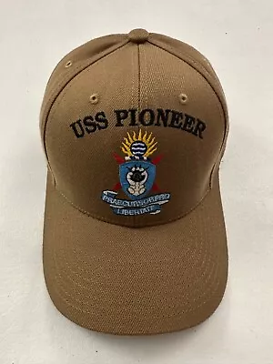 USS PIONEER MCM-9 The Corps United States BEIGE Snapback • $27.99