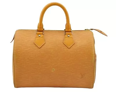 Authentic Louis Vuitton Epi Speedy 25 Hand Boston Bag Yellow M43019 LV 5816I • $18.50