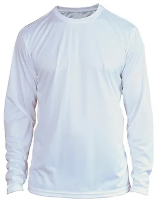 Microfiber Long Sleeve Fishing Shirt UPF 50 WHITE • $15.99