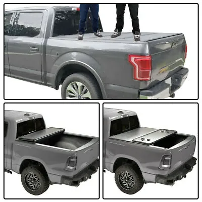 For 2004-2020 Ford F150 5.5ft Truck Bed Lock Tri-Fold Hard Tonneau Cover • $294.29