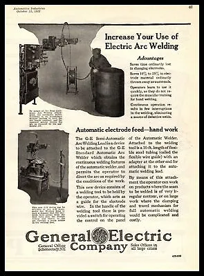 1922 General Electric Semi-Automatic Arc Welder Lead Photos Vintage Print Ad • $19.95