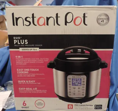 Instant Pot DUO Plus 9-in-1 Electric Pressure Cooker 6qt - Stainless Steel New • $79.99