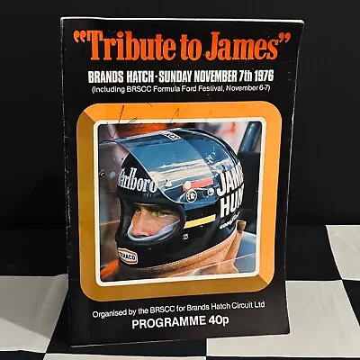 James Hunt Signed 1976 F1 Champion Tribute Brands Hatch Race Programme Autograph • £120