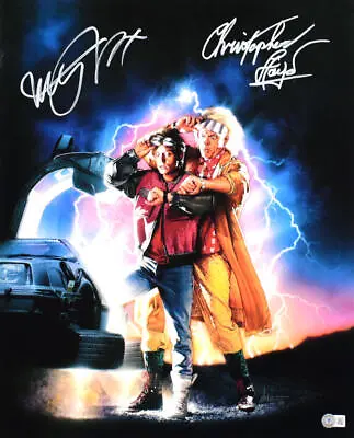 Christopher Lloyd Michael J. Fox Signed Back To The Future 16x20 Photo-Beckett W • $599