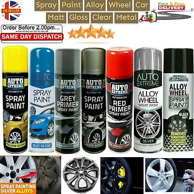 £3.04 • Buy All Purpose Spray Paint Aerosol Auto Car Matt Gloss Multi Can Plastic Metal DIY