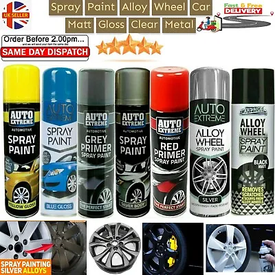 All Purpose Spray Paint Aerosol Auto Car Matt Gloss Multi Can Plastic Metal DIY • £4.70