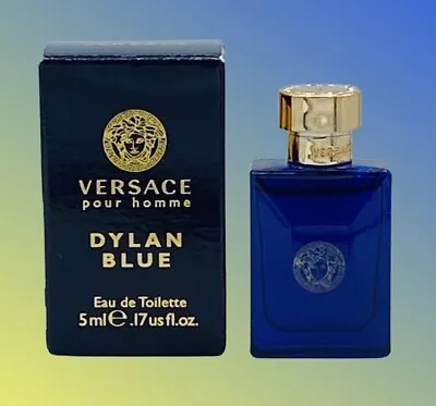 Versace Pour Homme Dylan Blue 0.17 Oz Mini  EDT Splash By  VERSACE  FOR MEN • $8.21