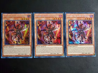 Yu-Gi-Oh! 3x Aluber The Jester Of Despia X3 MP22-EN123 Prismatic Secret Rare Nm • $14.95