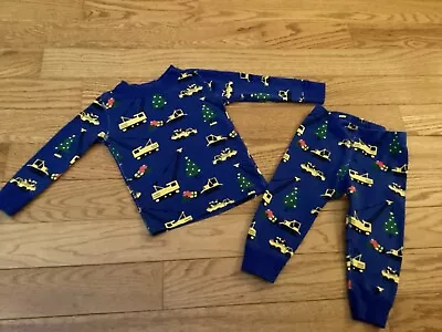 Hanna Andersson Boy 85 (2T) Christmas  Construction Vehicles  PJ Set • $7.99