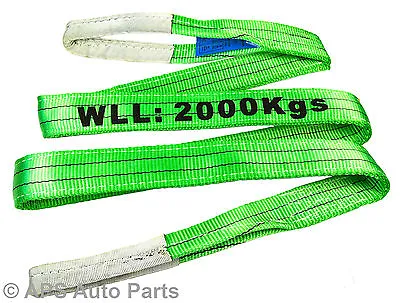 New Heavy Duty 2 Ton X 3 Metres Flat Webbing Sling Strap Cargo Crane Lifting • £10.50