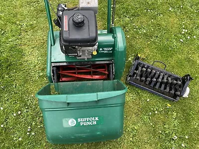 Suffolk Punch 14sk Petrol Cylinder Mower + Scarifier Cassette • £349.99