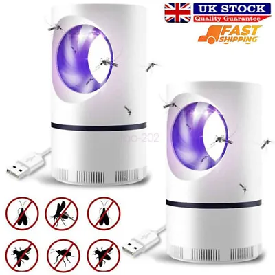 £9.99 • Buy 2x Electric USB Insect Mosquito Killer Bug Zapper Fly Pest Catcher Trap LED Lamp