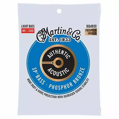 Martin MA4800 Authentic Acoustic SP Phosphor Bronze Bass Guitar Strings Light • $22.98