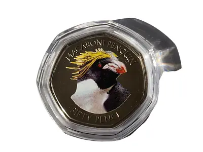 50 Pence 2018 Southern Macaroni Penguin Falkland • £19.95