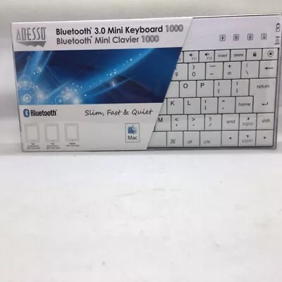 Adesso WKB-1000BW Bluetooth 3.0 Mini Keyboard For IPad 2/The New IPad • $24.95